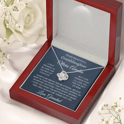 Personalised Love Knot Necklace for Granddaughter – Gift from Grandad UK