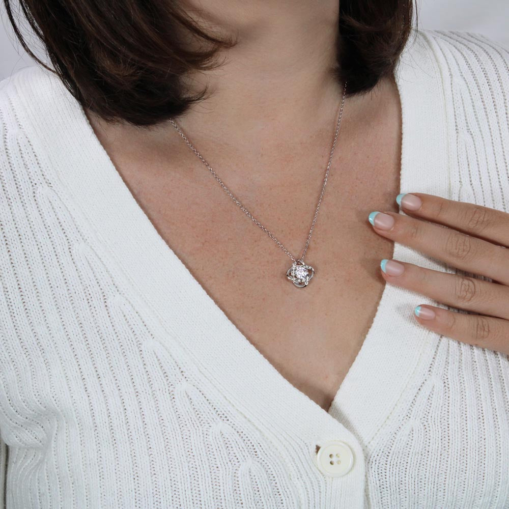 To My Precious Daughter – Personalised Love Knot Necklace from Mum
