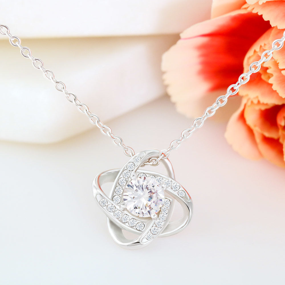 Personalised Love Knot Necklace for Daughter – Gift from Mum UK
