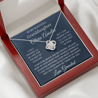 Personalised Love Knot Necklace for Granddaughter – Gift from Grandad UK