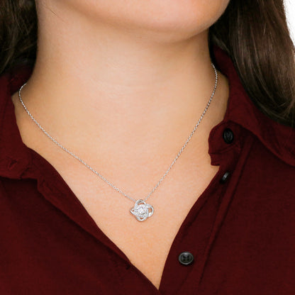 Personalised Love Knot Necklace for Daughter – Gift from Mum UK