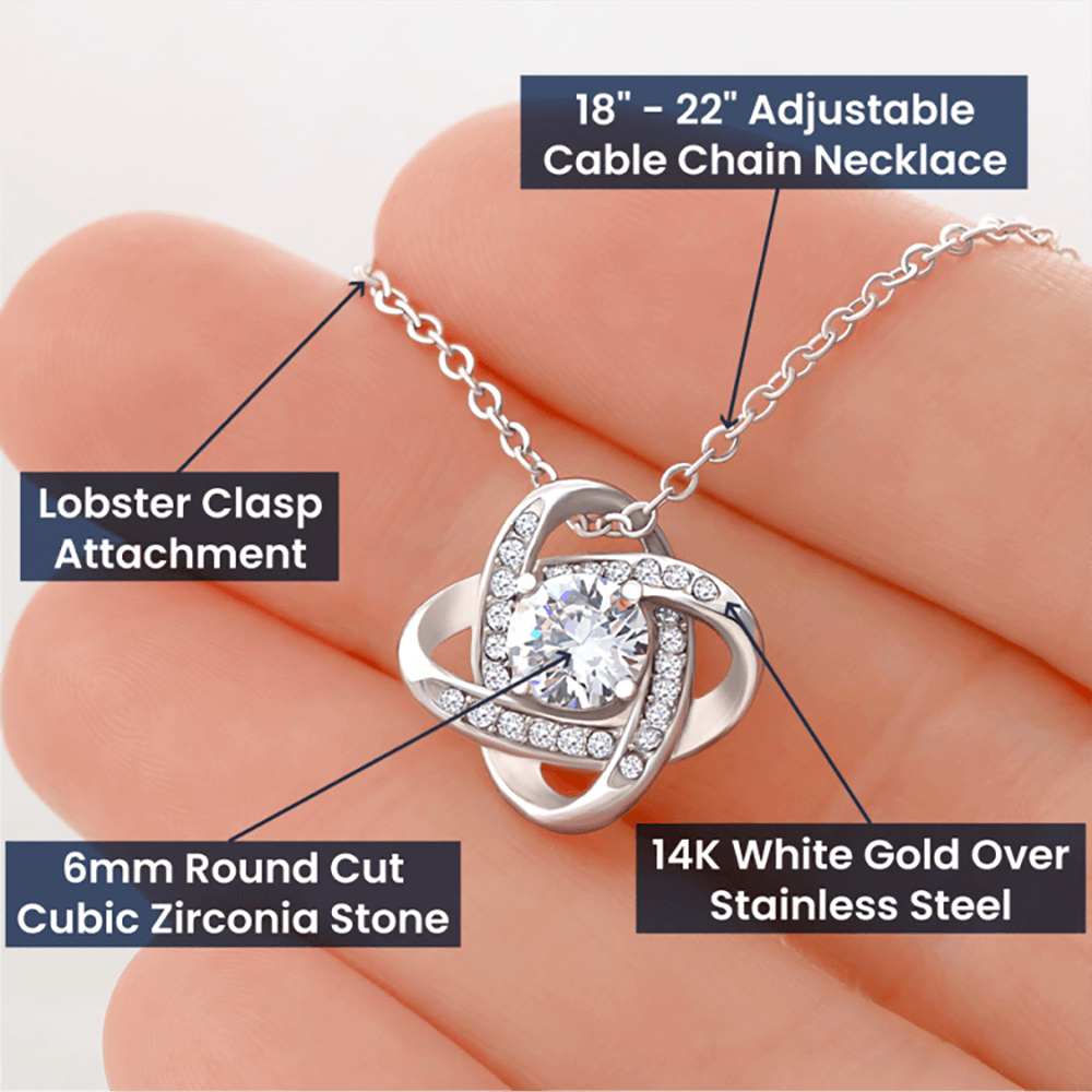 To My Precious Daughter – Personalised Love Knot Necklace from Mum