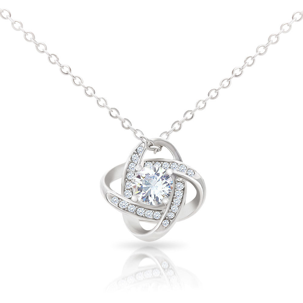 Personalised Love Knot Necklace for Daughter – Gift from Mum UK