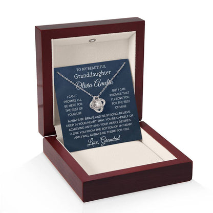 Personalised Love Knot Necklace for Granddaughter – Gift from Grandad UK