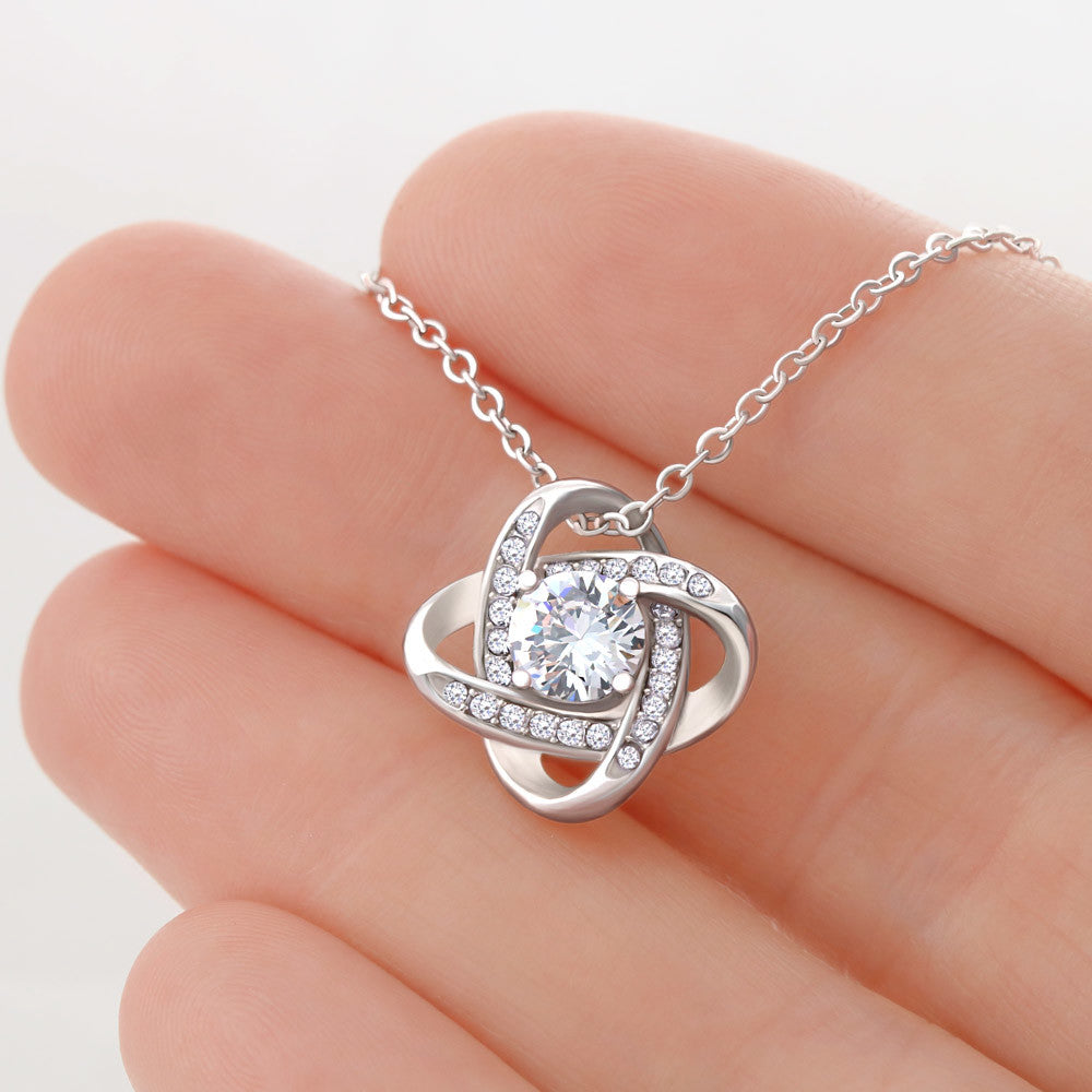 Granddaughter Necklace From Grandad – Personalised Love Knot Gift